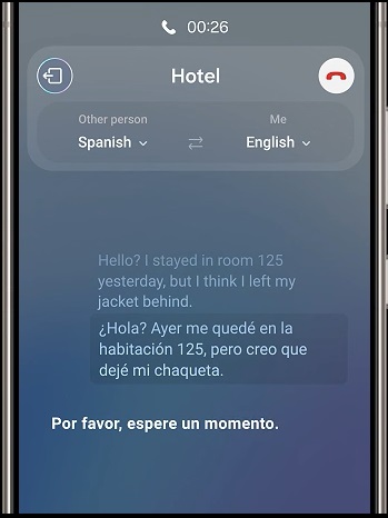 Galaxy S24 funzione Traduzione Live
